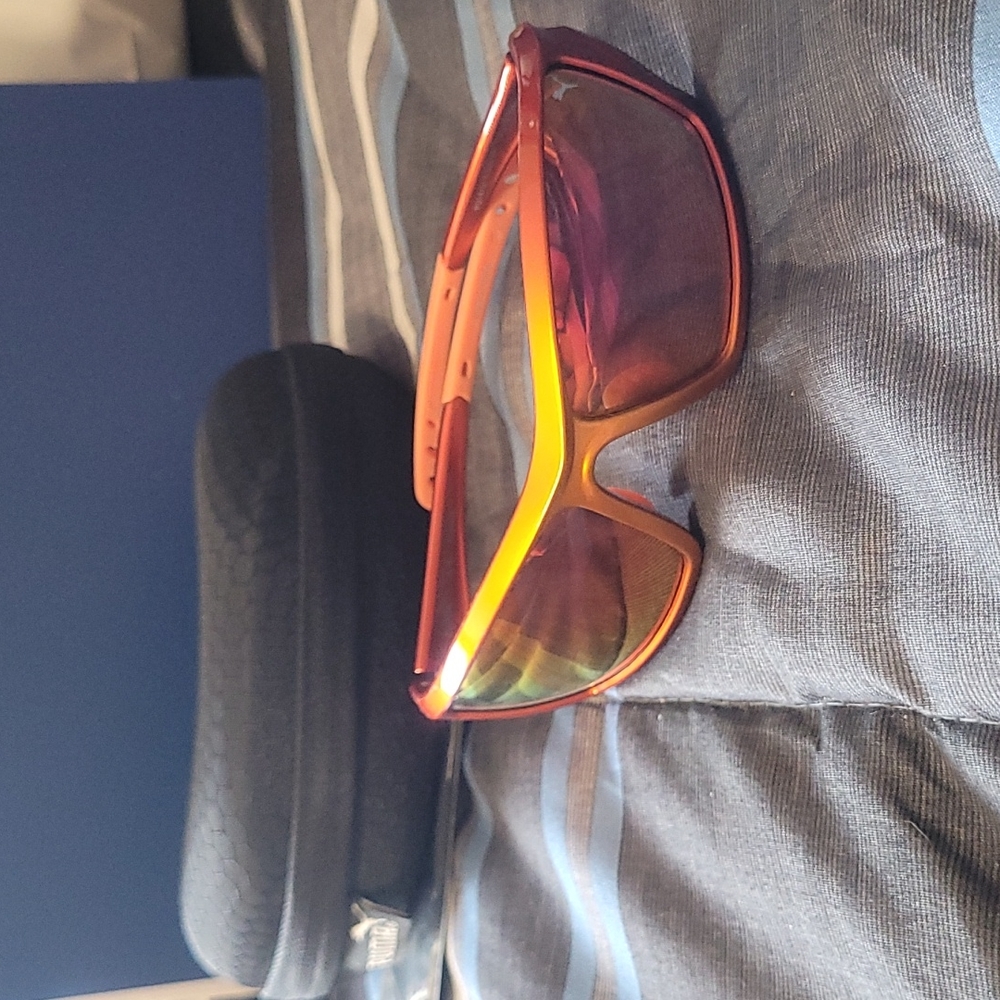 PUMA Orange Mirror Sport Sunglasses